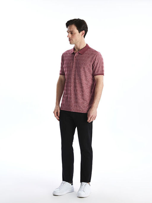 Polo Yaka Desenli Erkek PikeTi??rt