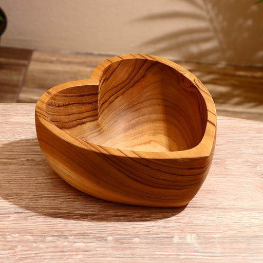 УЦЕНКА Салатник Сердце 20?20?9 см, тиковое дерево