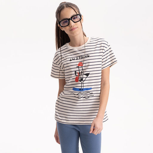 PELICAN, футболка для девочек, Молочный