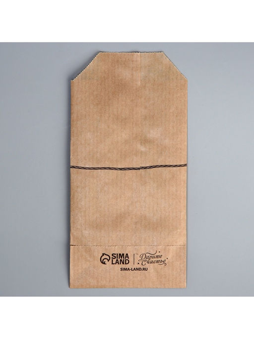 Цена за 50 шт. Пакет бумажный фасовочный, упаковка, крафт, Шильдик 8?16 см без окна