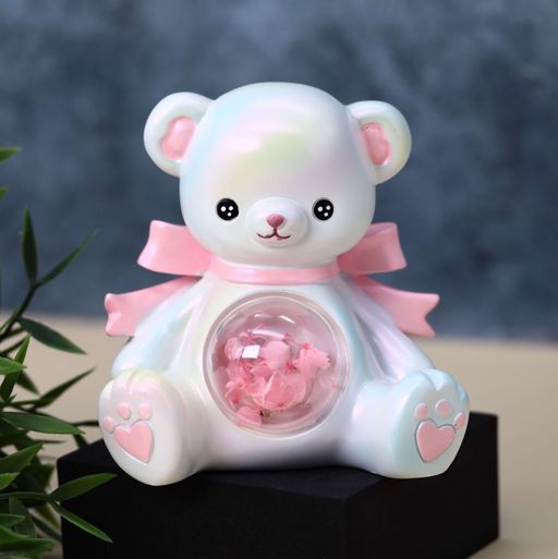 Ночник Teddy bear, white (11 см), пластик