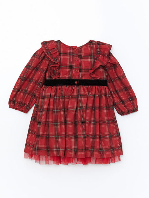 Bisiklet Yaka Ekose Desenli K?z Elbise Elbise - Waikiki фото 2