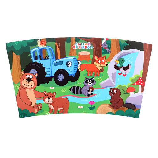 Пазл в термостакане «Синий трактор: Лесные жители», 250 мл, 54 элемента