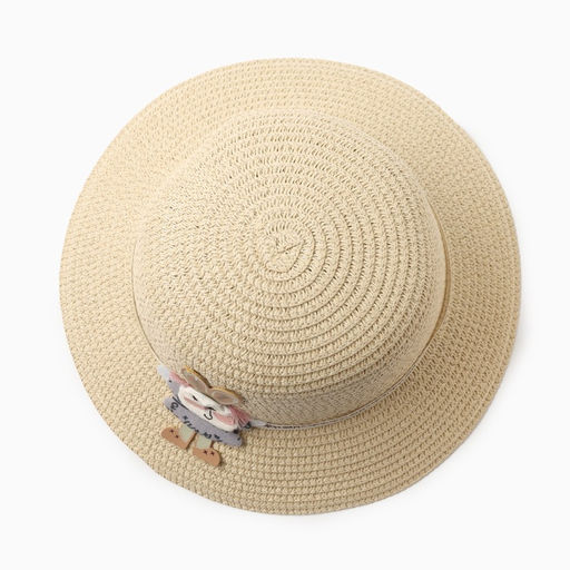 Шляпа для девочки MINAKU «Зайка», размер 52, бежевая