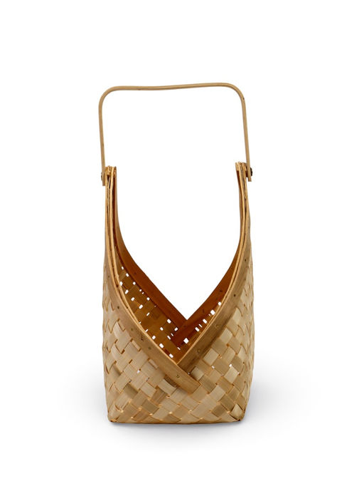 Корзина плетёная для хранения Lon, с ручкой, ива, цвет натуральный, набор 2 шт.