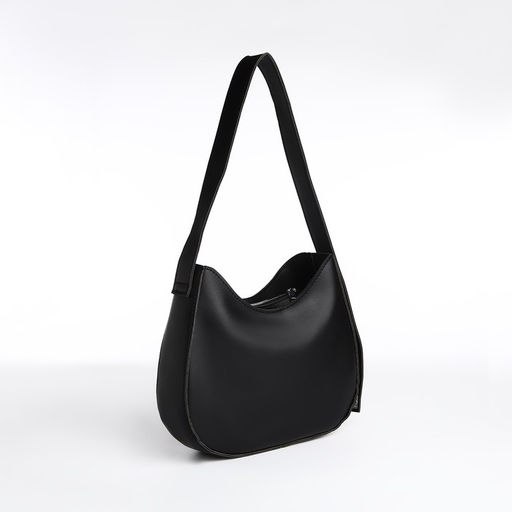 Сумка женская на одно плечо, на молнии, цвет чёрный - Nazamok фото 6