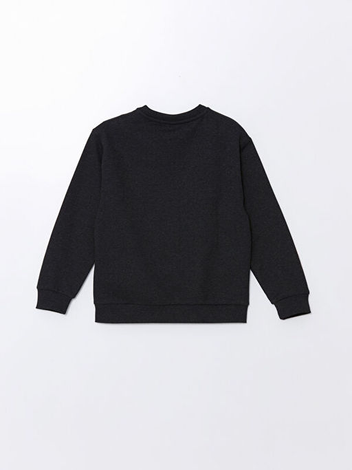 Bisiklet Yaka Bask?l? Uzun Kollu Erkek ?ocuk Sweatshirt - Waikiki фото 3