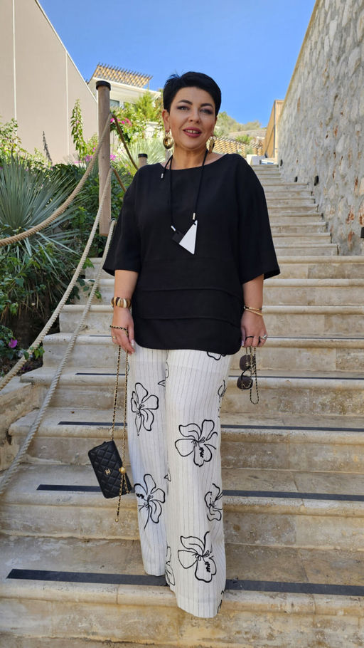 Костюм Vittoria Queen 24163 цветы+полоска+черный  фото 5