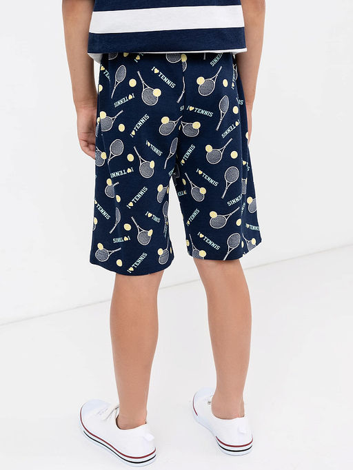 Шорты синего цвета с теннисным принтом для мальчиков - Mark formelle фото 3
