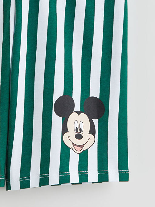 Beli Lastikli Mickey Mouse Bask?l? Erkek ?ocuk Pijama ?ort