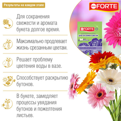 Средство сухое "Bona Forte" для срезанных цветов пак.15г