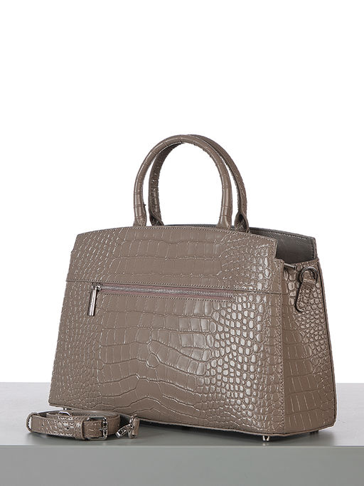 LACCOMA сумка НИ8099-серый натуральная кожа хлопок