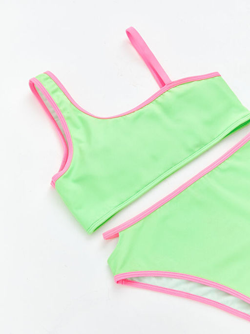 Tek Omuz Pencereli K?z ?ocuk Bikini Tak?m?