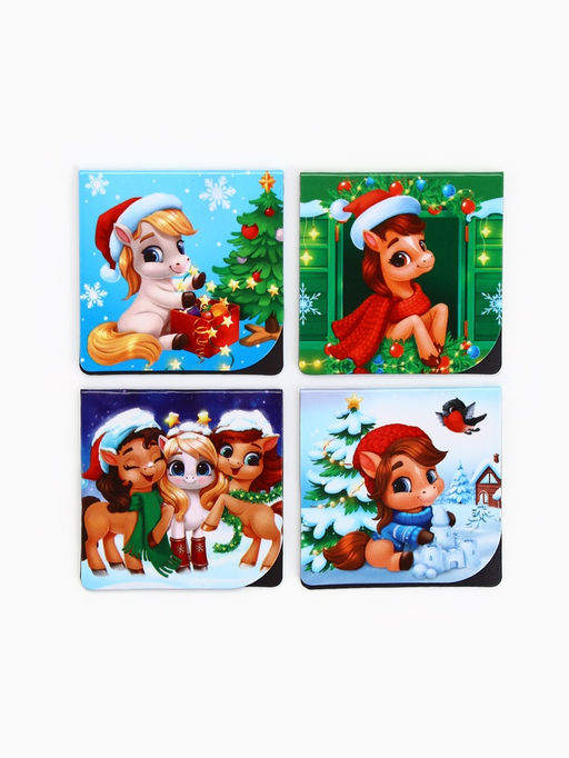 Цена за 2 шт. Магнитные закладки для книг, 4 шт. на открыткеЛошадка - Artfox фото 10