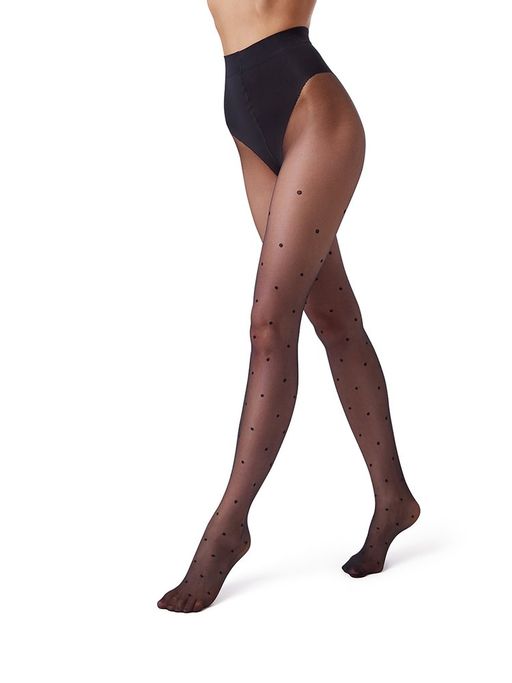 Колготки Minimi LA SFERA SLIM 20 (колготки в средний горошек) - nero