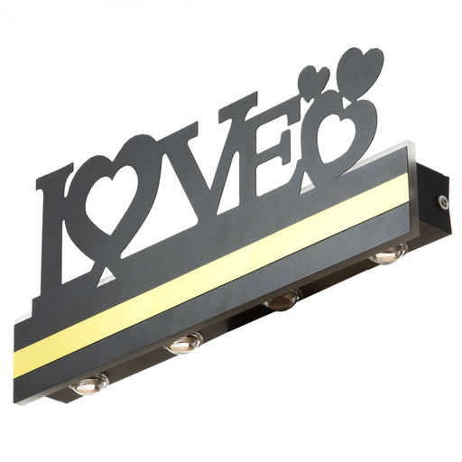Бра «Любовь» LED 4000К 12 Вт черный 38×20×4 см