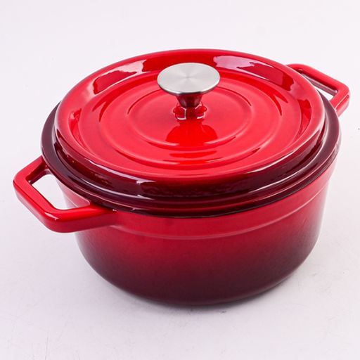 40627 Кастрюля чугун 2,6 л эмаль/покрытие красная MB (х2)