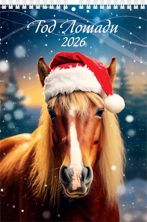 Цена за 2 шт. Календарь настен. перекид., на пружине, 170*250мм, 2026г. "Год лошади. Вид 3" (1026014)