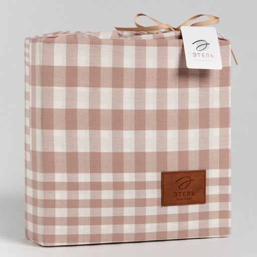 Постельное бельё Этель 2 сп Beige cage 180х210 см,220х240 см,50х70-2шт, 100% жатый хлопок, 140 гр/м2  фото 6