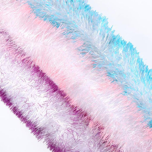 Цена за 10 шт. Мишура Искорка цветные кончики, d-9 см 200 см, микс - Зимнее волшебство фото 2