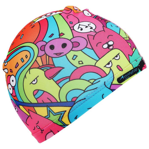 Шапочка для плавания детская ONLYTOP «Дудл», тканевая, обхват 46-52 см