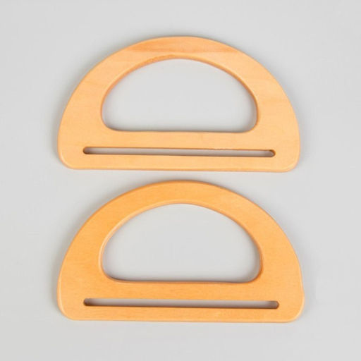 Ручки для сумки деревянные, 10×18 см, 2 шт., бежевые