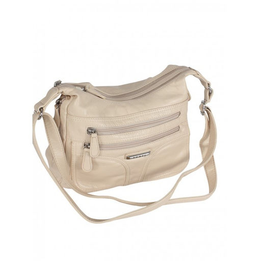 Сумка женская искусственная кожа Guecca-RY 2000, 2отд, плечевой ремень, светло-бежевый SALE 264977