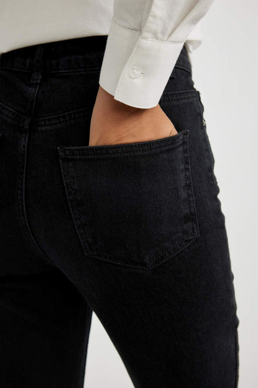 Джинсовые брюки прямого кроя длиной до щиколотки с высокой талией Mary - Defacto фото 5