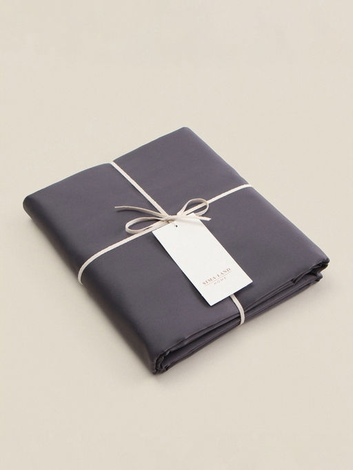 Простыня на резинке 2-спальная SL Home Graphite, 160200+30 см, сатин - Sima-land home фото 5