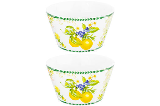 Набор 2 салатников 13*13*7,5 см 600 мл Лимоны NEW BONE CHINA - Elan gallery фото 4