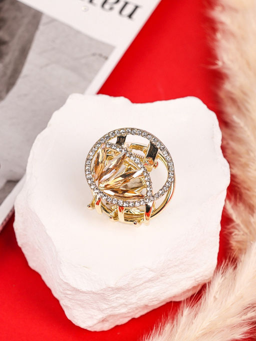 Цена за 6 шт. Крабик для волос «Флоранс галант», 3 см, золото