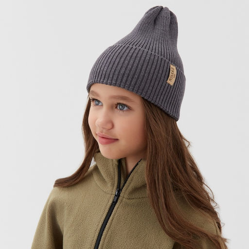 Шапка детская MINAKU, цвет серый-меланж, размер 48-52 (3-5 лет)