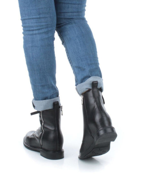 04-M3-1492 BLACK Ботинки зимние женские (натуральная кожа, натуральный мех) - Фабричный китай фото 3