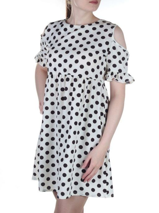 916 Платье летнее в горошек Fashion