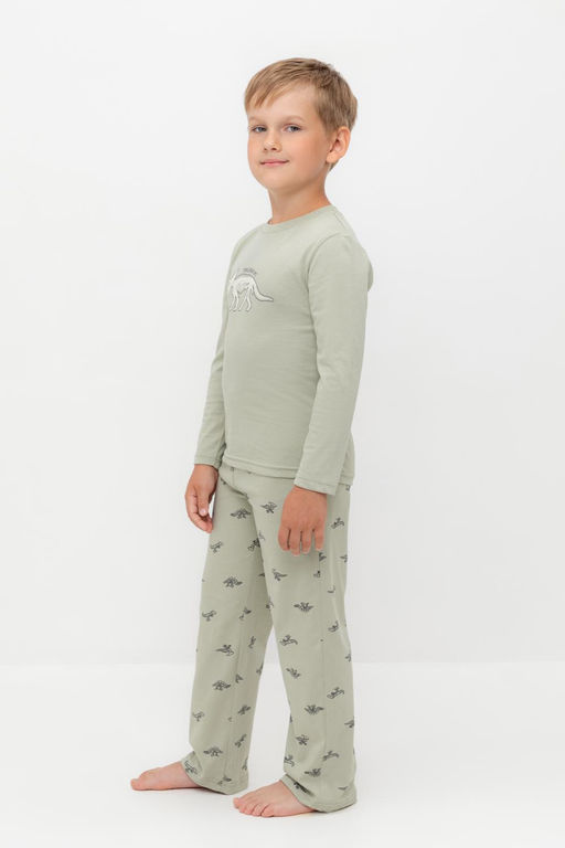 К 1600/шалфей,маленькие динозавры пижама дет