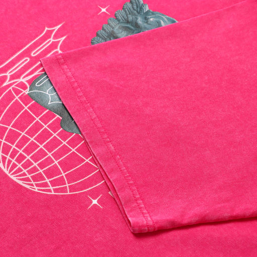 Футболка из вареного хлопка женская MIST Streetwear, розовая, размер L