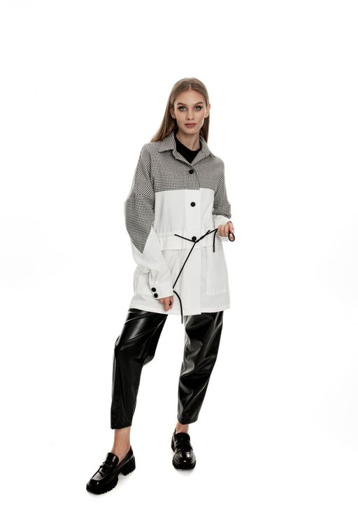 Жакет AURA 2059-176 белый с черным  фото 6