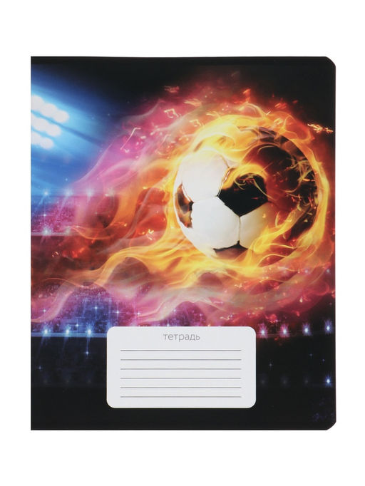 Цена за 6 шт. Тетрадь 12 листов в клетку, Calligrata «Футбол», МИКС