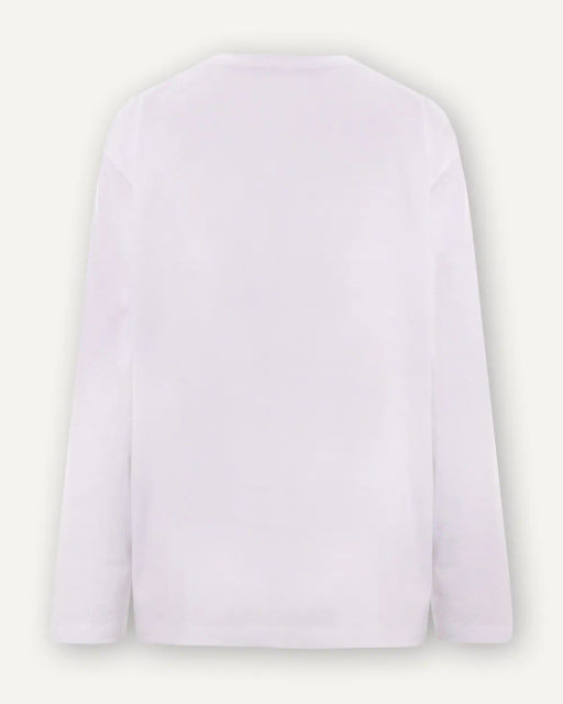 Белый лонгслив с красным принтом-надписью - Incity фото 7