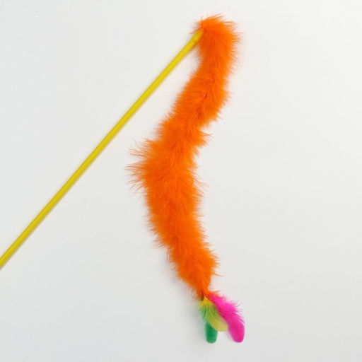 Дразнилка меховая Длинный хвост, оранжевая - Пижон фото 2