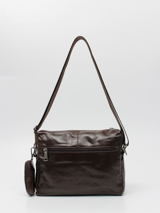 LACCOMA сумка VIN6887-1-коричневый натуральная кожа хлопок фото 3