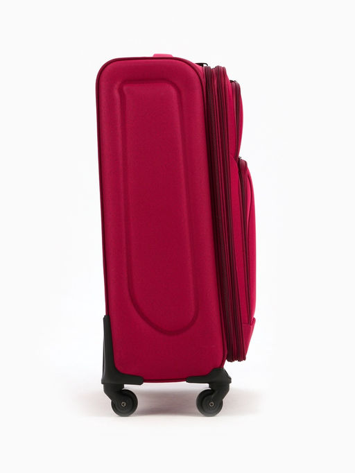 Чемодан на колёсах средний 72 л (M), на молнии, с увеличением, кодовый замок, 4 колеса, красный