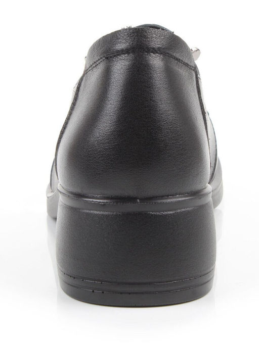 03-YDN15-22 BLACK Полуботинки женские (натуральная кожа)