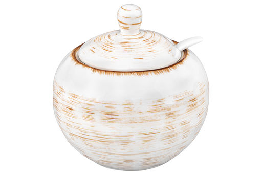 Сахарница 380 мл 10,2*10,2*10,5 см Кантри + ложка, натуральная - Elan gallery фото 4