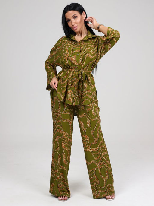 077 ЖЕНСКИЙ КОСТЮМ (брюки) (Светло-зелёный) - А-дина фото 3