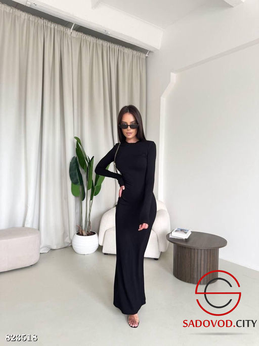 Платье женское однотонное