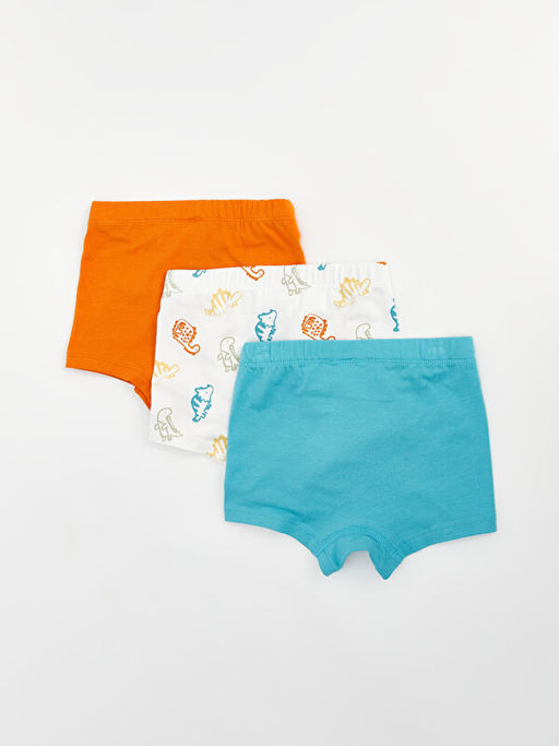 Beli Lastikli Bask?l? Erkek Bebek Boxer 3l? - Waikiki фото 2