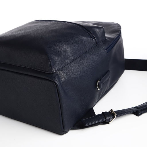 Рюкзак городской TEXTURA из искусственной кожи на молнии, наружный карман, цвет синий  фото 5