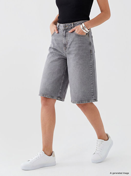 Bermuda Fit Kad?n Jean ?ort