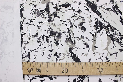 Саржа Камуфляж - сезоны цв.белый/серый, ш.1.5м, хлопок-100%, 260гр/м.кв - Купава фото 3